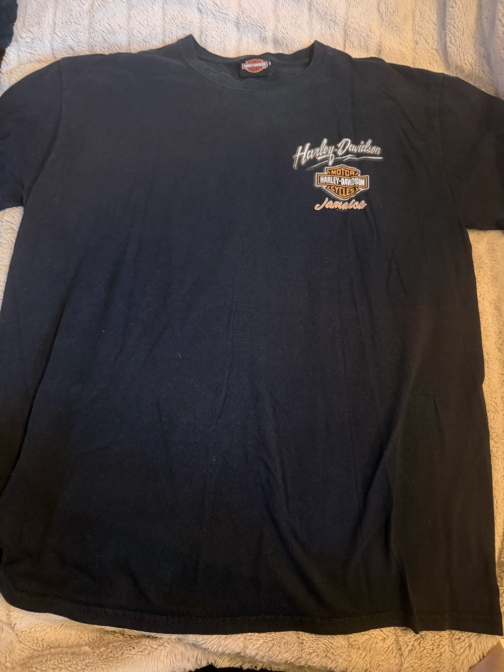 Harley-Davidson Black Short Sleeve Tee with Small Chest Logo
